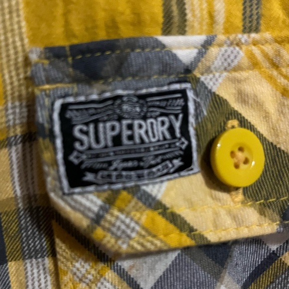 SUPERDRY Yellow Plaid Shirt - Picture 5 of 5